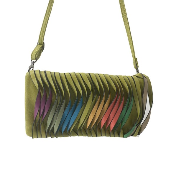 Mellow World Handbags - Mellow World Green Bowie Rainbow Crossbody Bag
